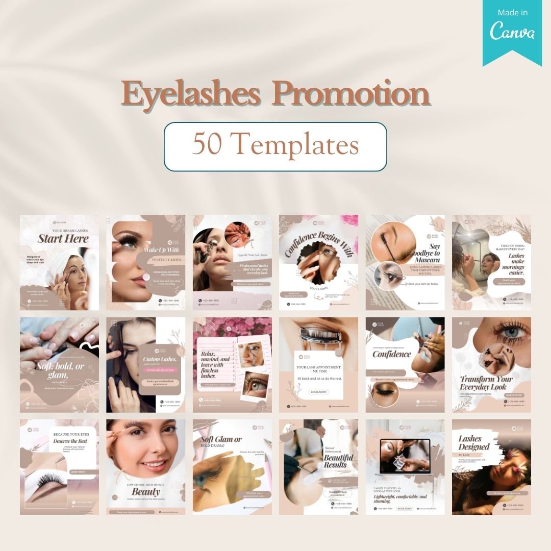 200 Eyelashes Posts - Social Media Templates