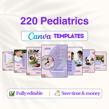 220 Pediatrics Canva Templates Bundle