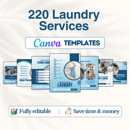 220 Laundry Services Canva Templates