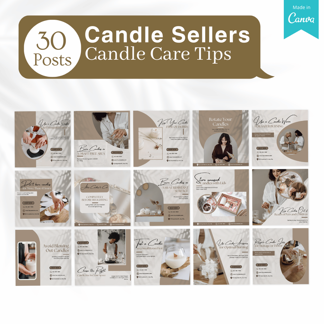 230 Candle Posts - Social Media Templates