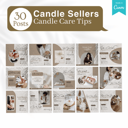230 Candle Posts - Social Media Templates