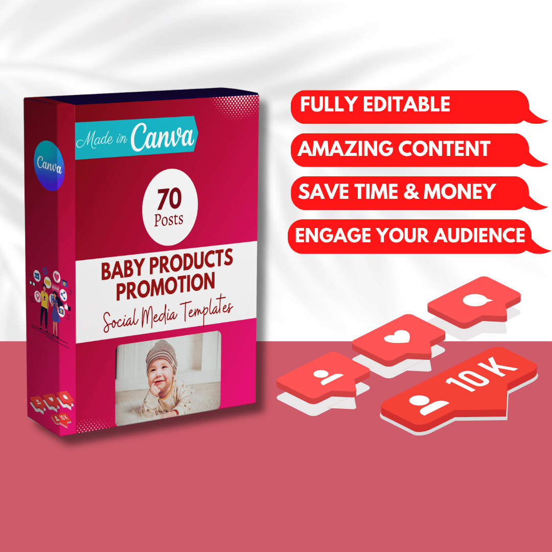 70 Baby Products Promotion Canva Templates