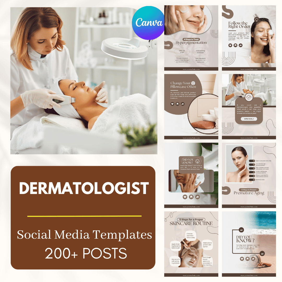 200 Dermatologist Canva Templates