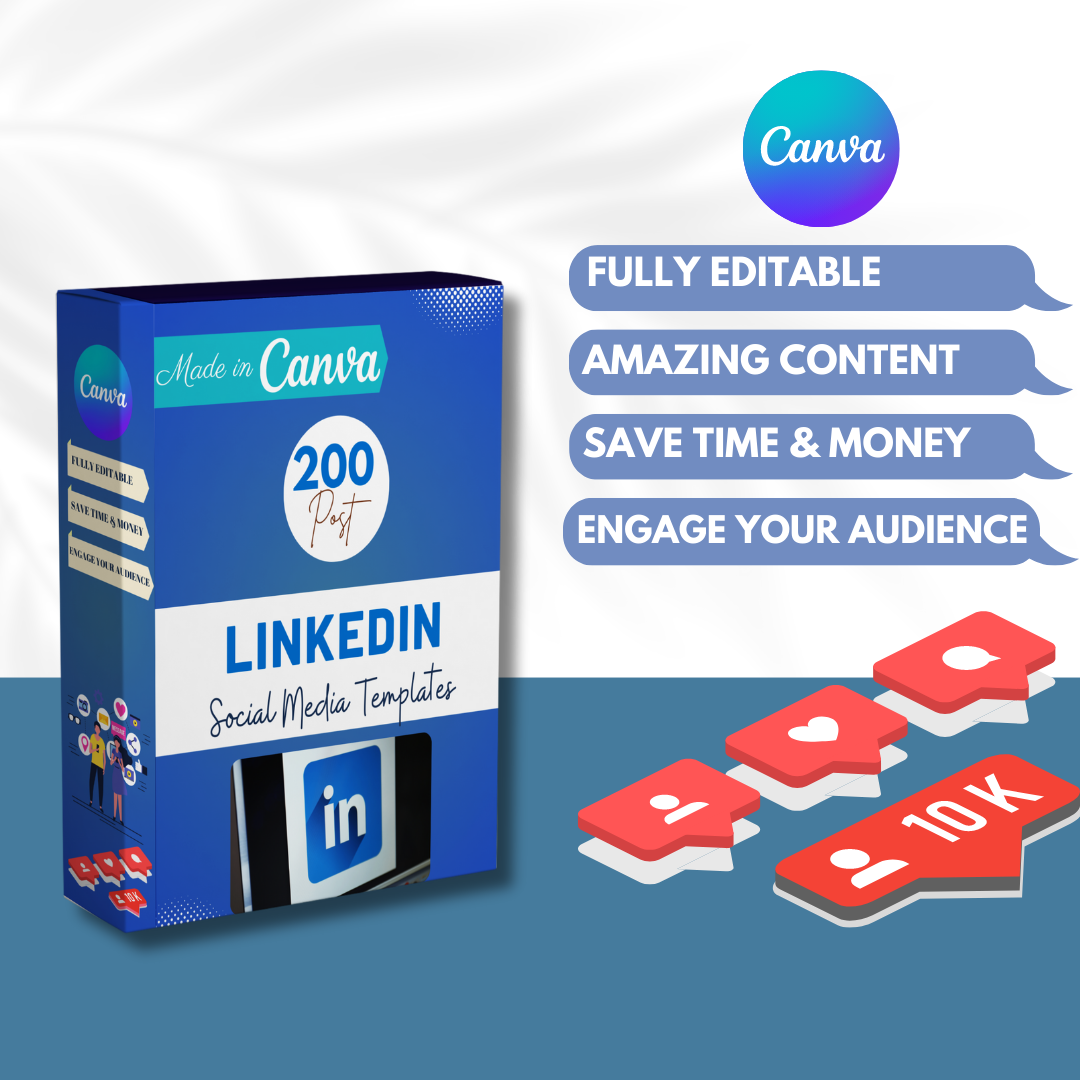 200 LinkedIn Posts  - Social Media Templates