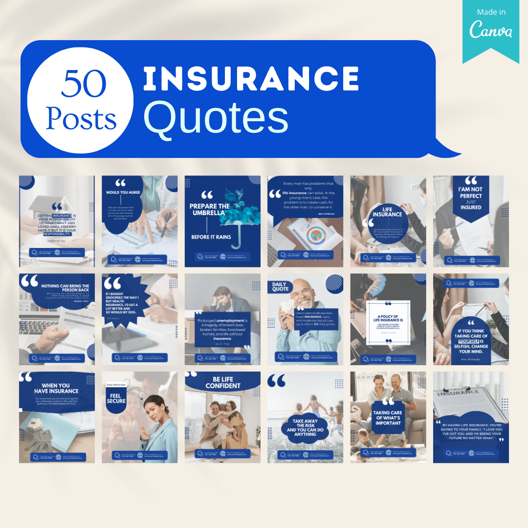 500 Insurance Agent Social Media Templates