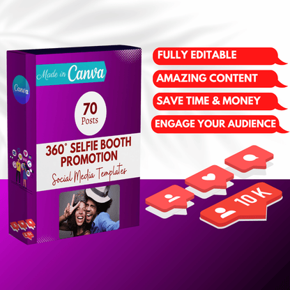 Selfie Booth Promotion Canva Templates