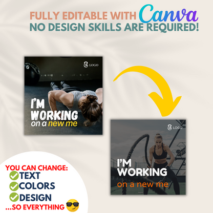 300 Personal Trainer Posts - Social Media Templates
