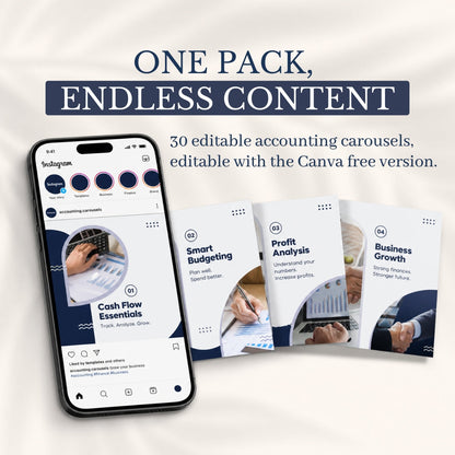 Accounting Carousels Bundle - 30 Done-For-You Topics