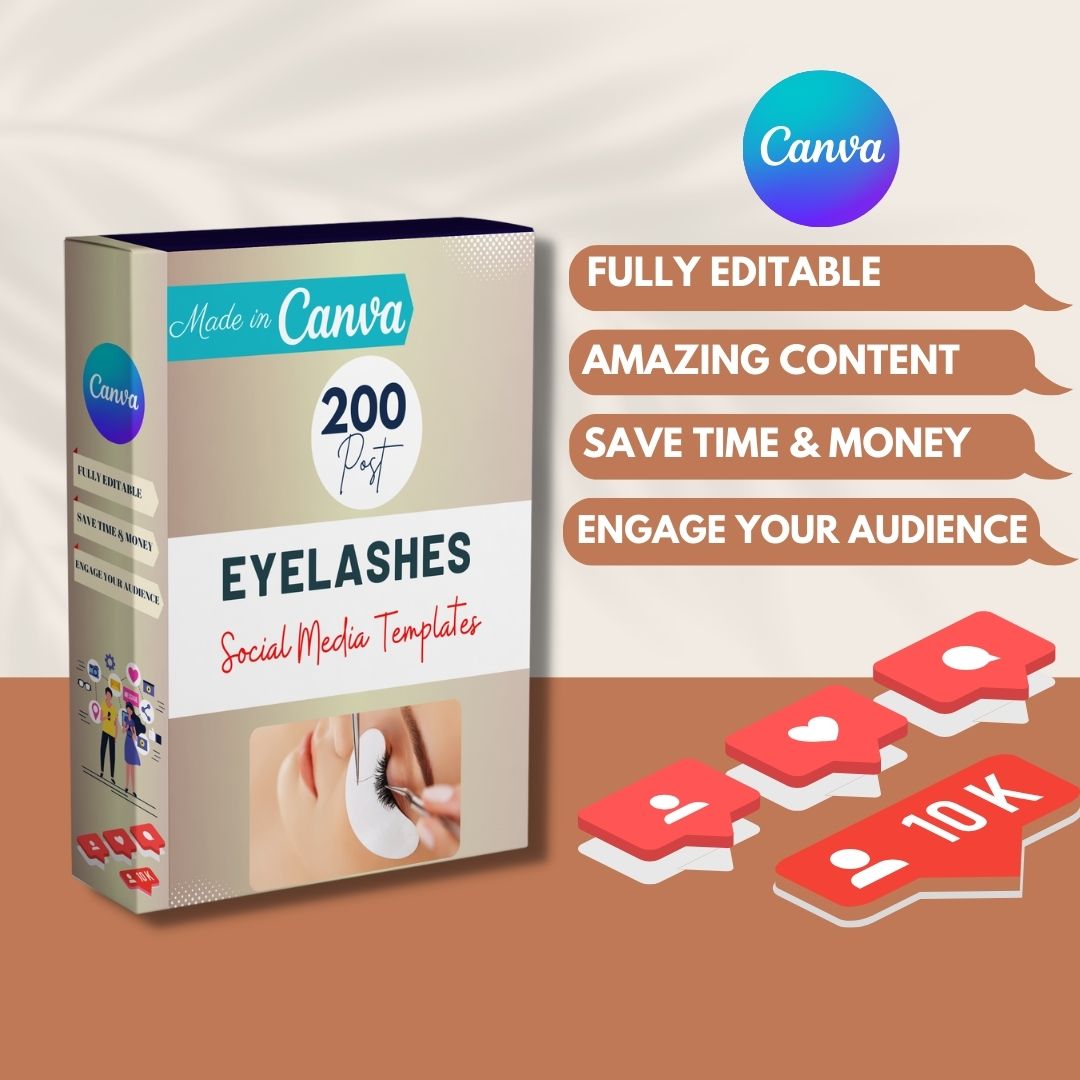 200 Eyelashes Posts - Social Media Templates