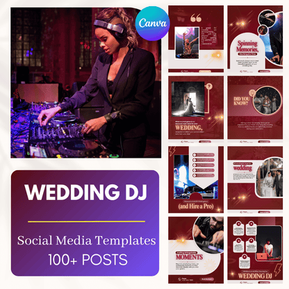 100 Wedding DJ Canva Templates