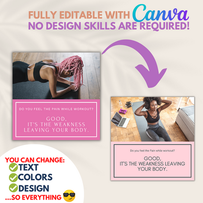 400 Fitness  (Female) Posts - Social Media Templates