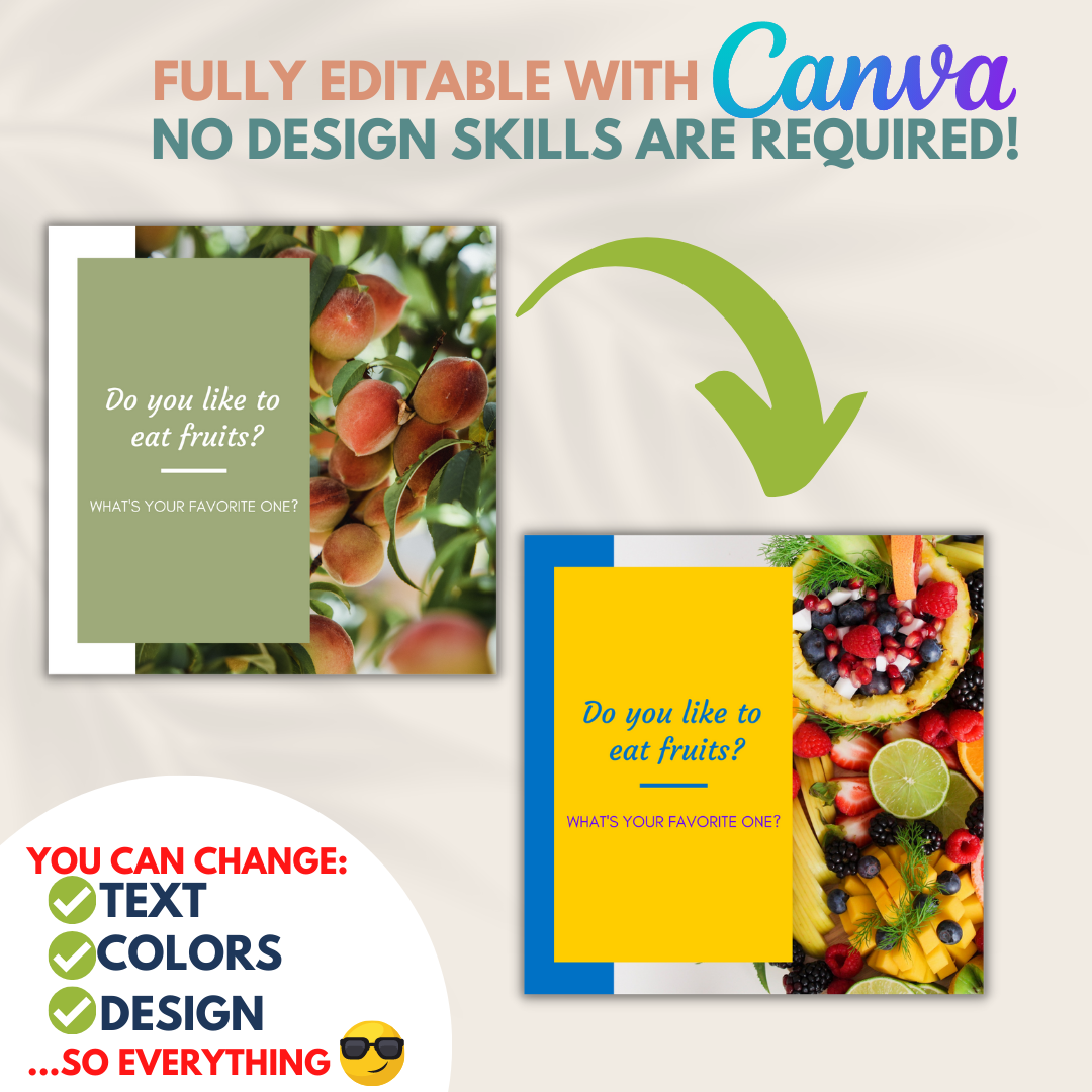 400 Vegan Posts -  Social Media Templates