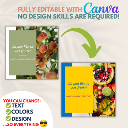400 Vegan Posts -  Social Media Templates
