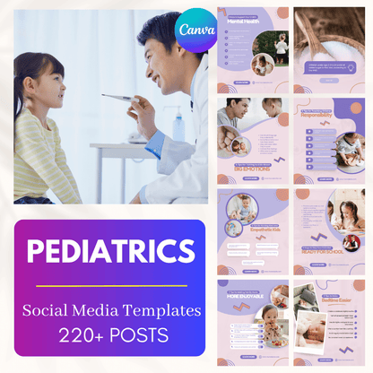 220 Pediatrics Canva Templates Bundle