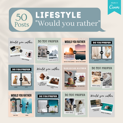 400 Lifestyle Posts - Social Media Templates