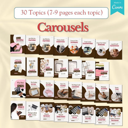 Digital Product Marketing Kit – 240 Canva Social Media Templates