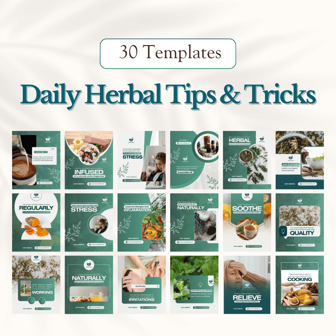 300 Herbal Medicine Posts - Social Media Templates