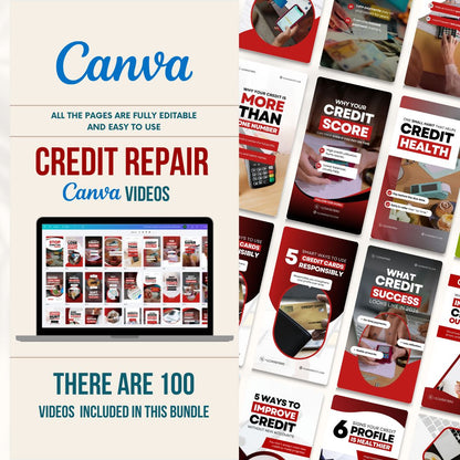 100 Credit Repair Video Templates