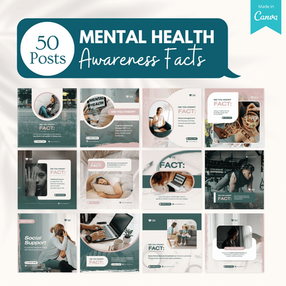 Mental Health Canva Templates Bundle