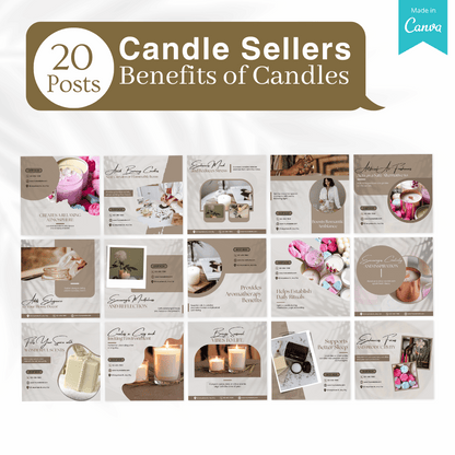 230 Candle Posts - Social Media Templates