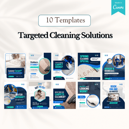 100 Carpet Cleaning Services Canva Templates