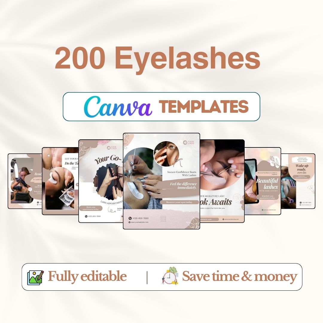 200 Eyelashes Posts - Social Media Templates