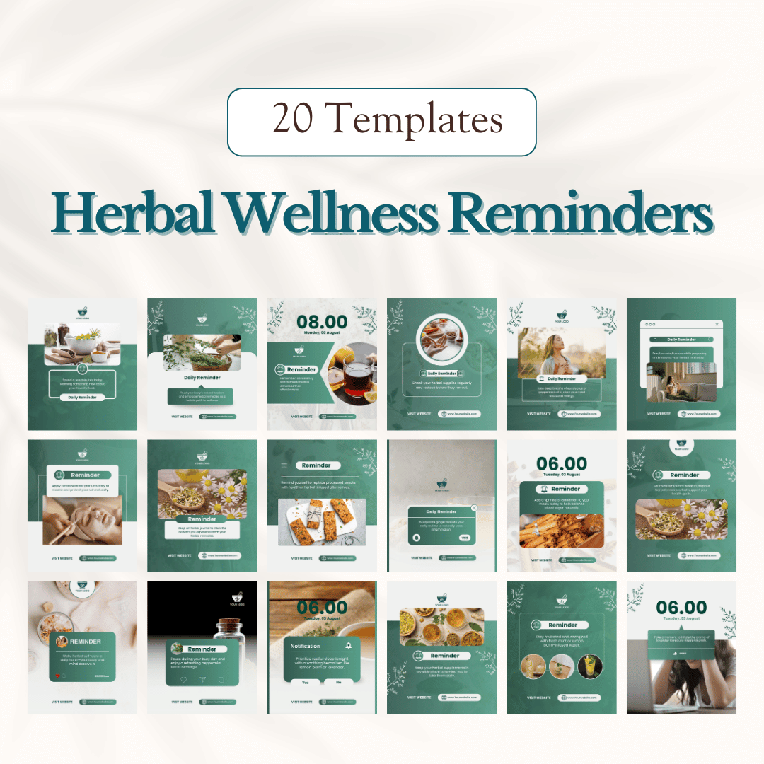 300 Herbal Medicine Posts - Social Media Templates
