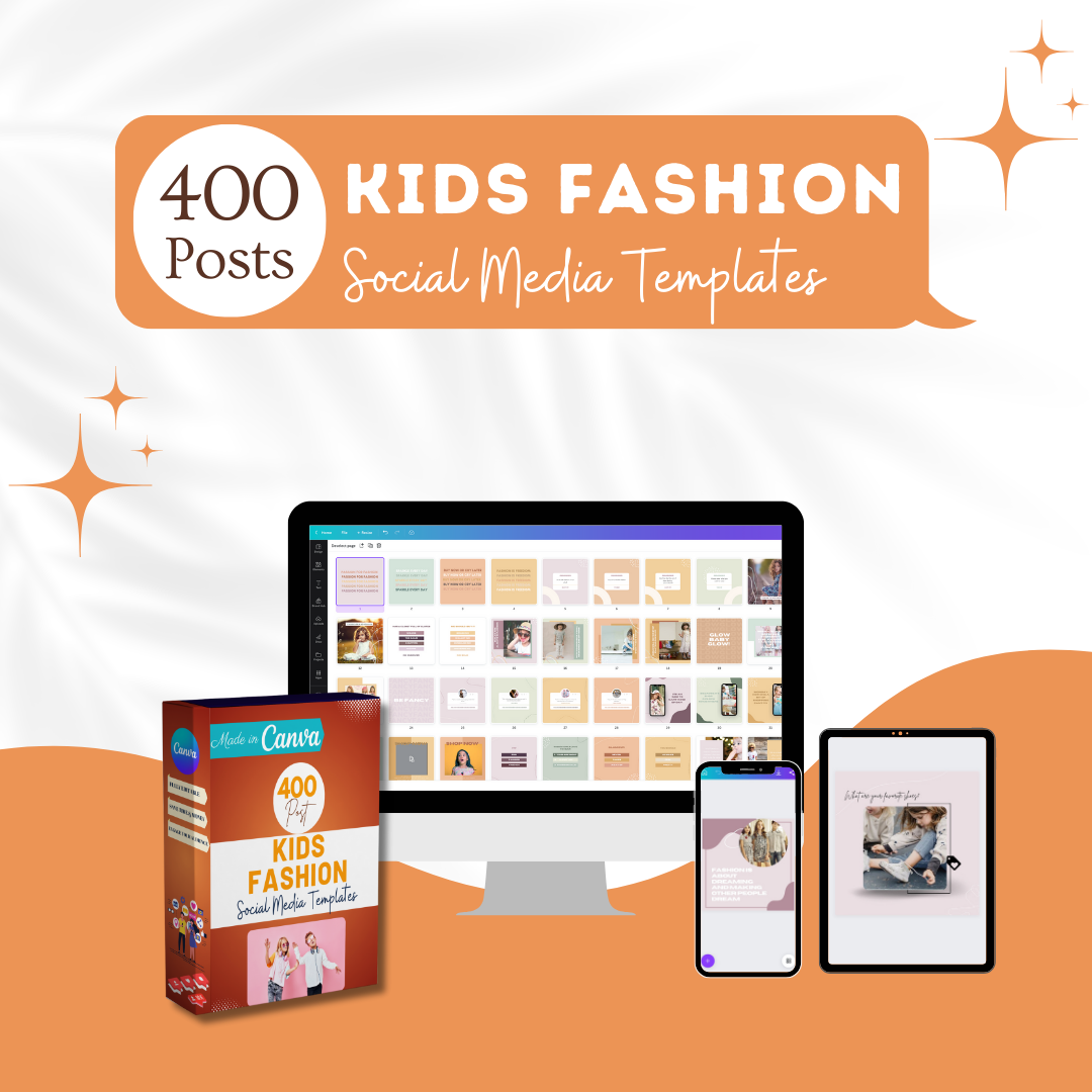 400 Kids Fashion Posts - Social Media Templates