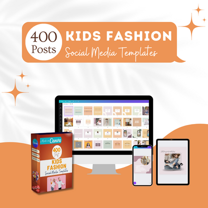 400 Kids Fashion Posts - Social Media Templates