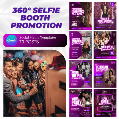 Selfie Booth Promotion Canva Templates
