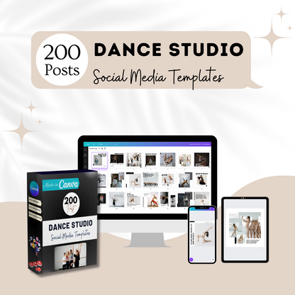 200 Dance Studio Posts - Social Media Templates