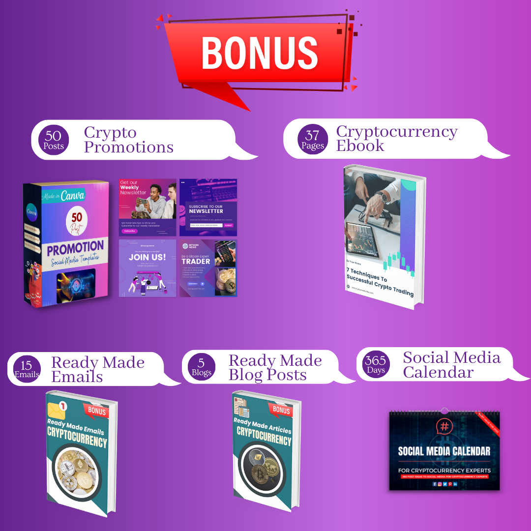Cryptocurrency Posts -Social Media Templates