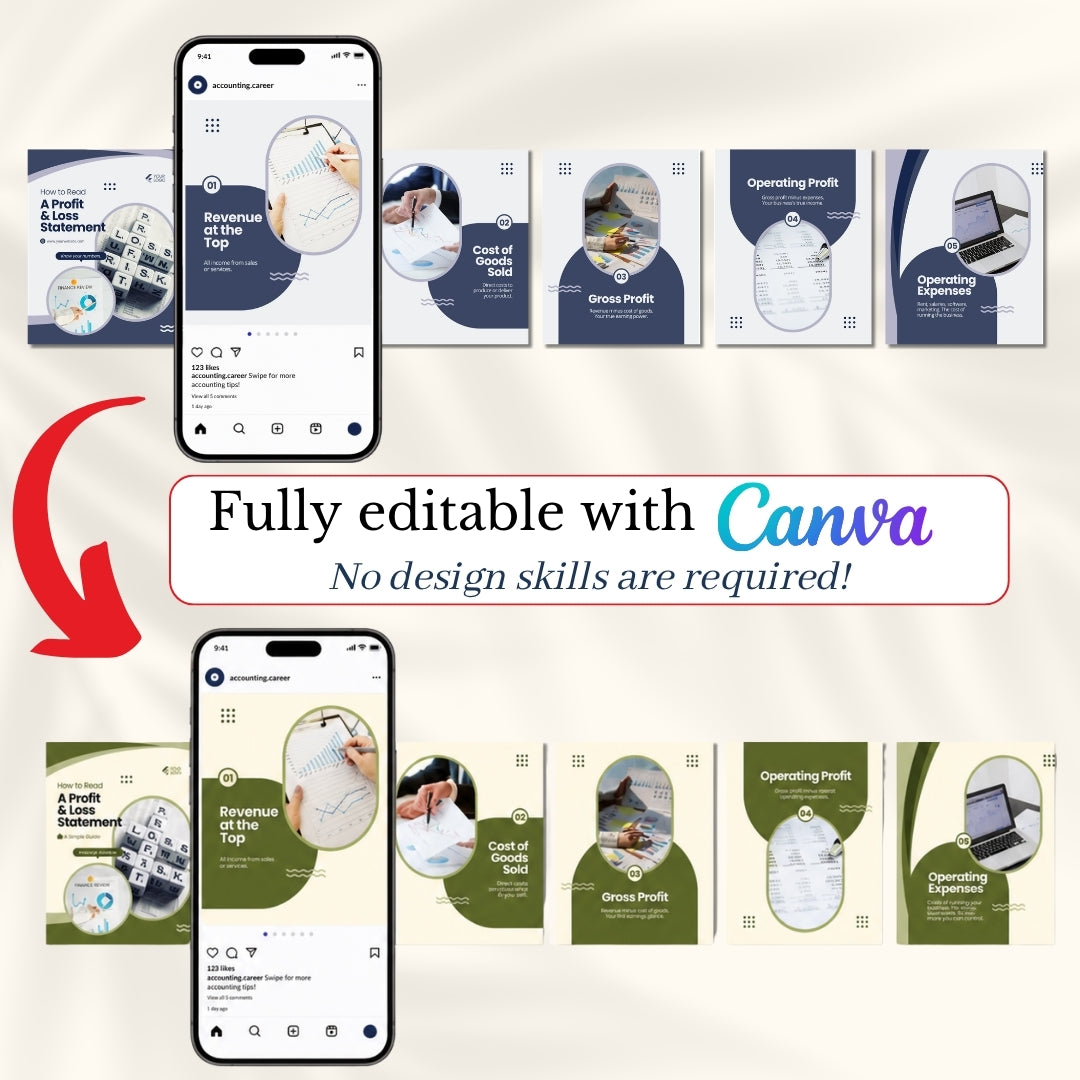 Accounting Carousels Bundle - 30 Done-For-You Topics