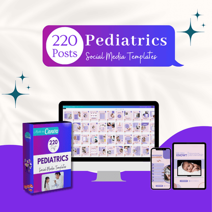 220 Pediatrics Canva Templates Bundle