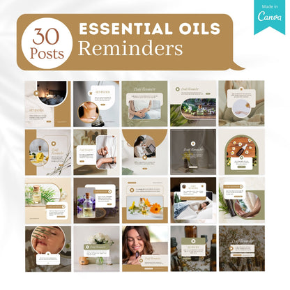 300 Essential Oils Posts -  Social Media Templates