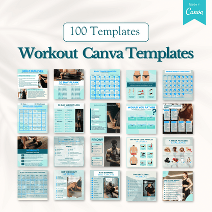 Fitness, Nutrition & Health Bundle - Social Media Templates