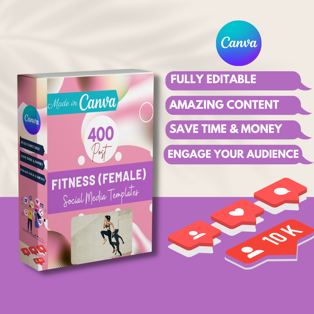 400 Fitness  (Female) Posts - Social Media Templates