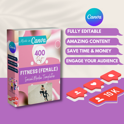 400 Fitness  (Female) Posts - Social Media Templates