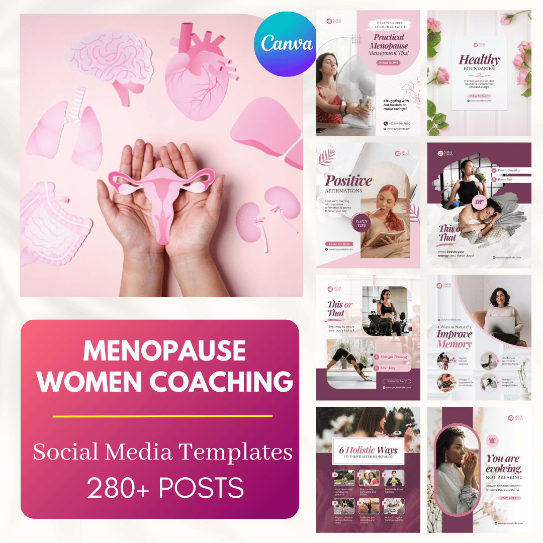 Menopause Women Coaching Canva Templates