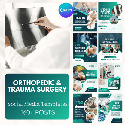 160 Orthopedic and Trauma Surgery Canva Templates