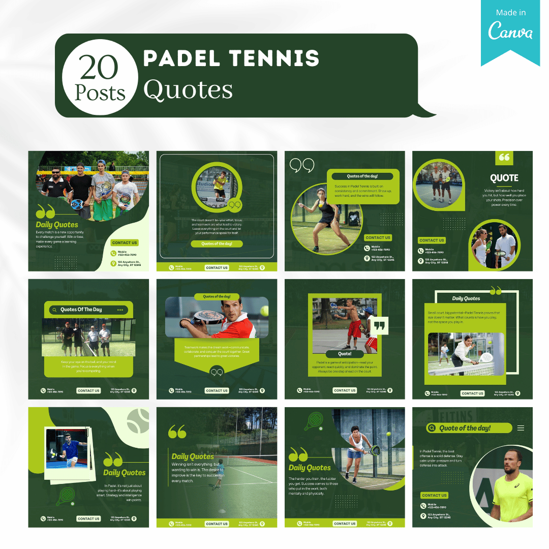 220 Padel Tennis Posts - Social Media Posts