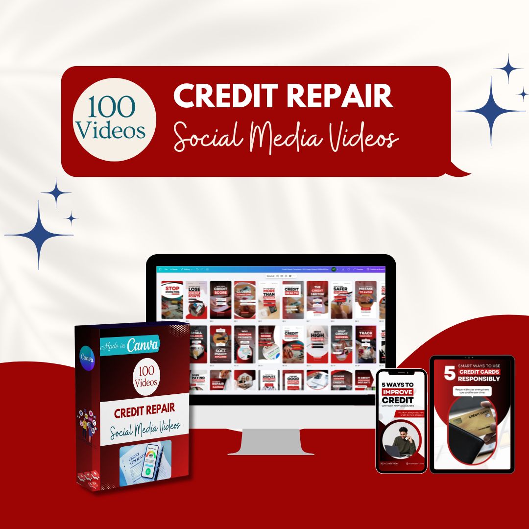 100 Credit Repair Video Templates