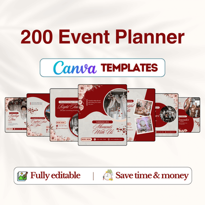 200 Event Planner Canva Templates