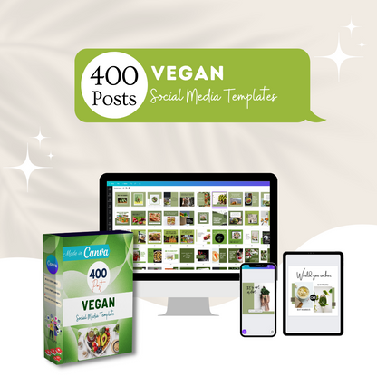 400 Vegan Posts -  Social Media Templates