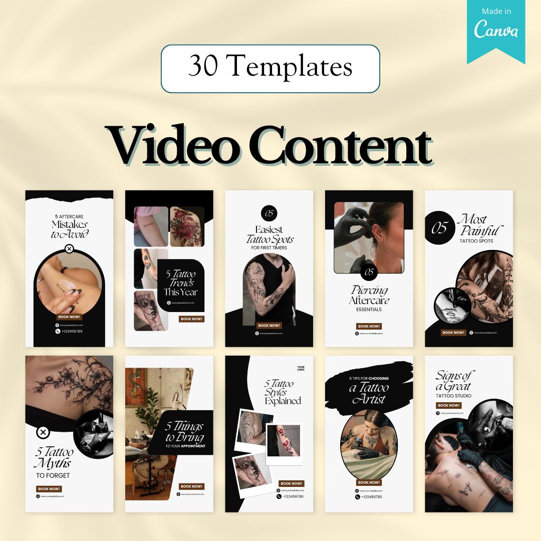 Tattoo & Piercing Studio - Social Media Templates