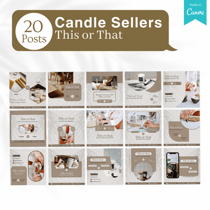 230 Candle Posts - Social Media Templates