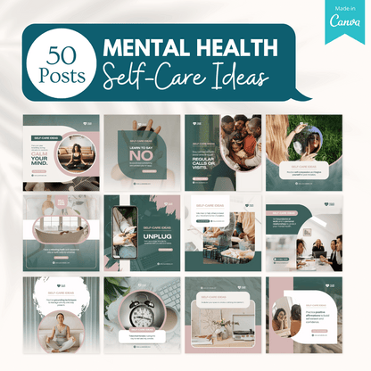 Mental Health Canva Templates Bundle