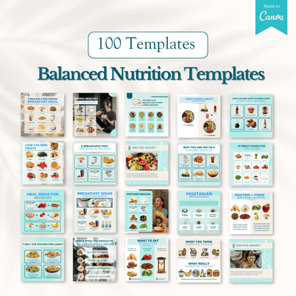 Fitness, Nutrition & Health Bundle - Social Media Templates