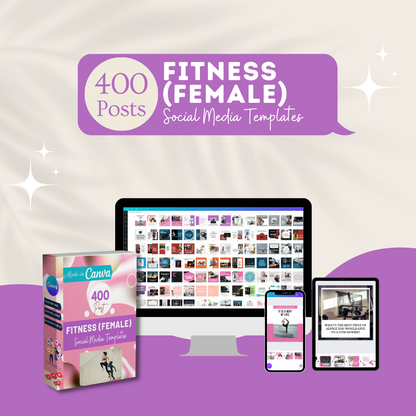 400 Fitness  (Female) Posts - Social Media Templates