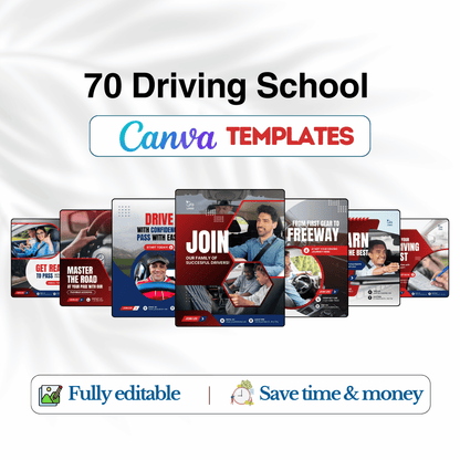 70 Driving School Promotion Canva Templates